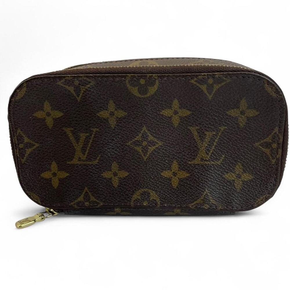 Louis Vuitton Leather Monogrammed Trousse Brush PM Cosmetic Pouch Travel Glamour - Picture 2 of 7